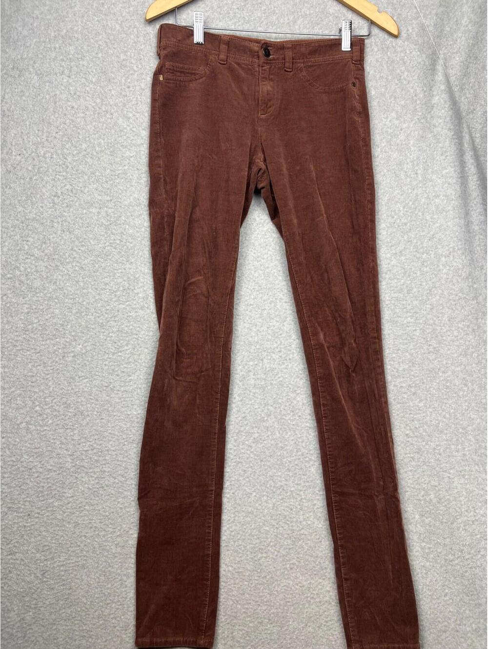 Pilcro And Letterpress Corduroy Serif Pants Women Sz Tall 26T Classic Rust Winte